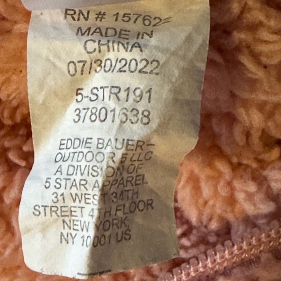 Eddie Bauer Baby Blush Pink Onesie Infant Fleece Plush Bear Hoodie Size … - Picture 7 of 8